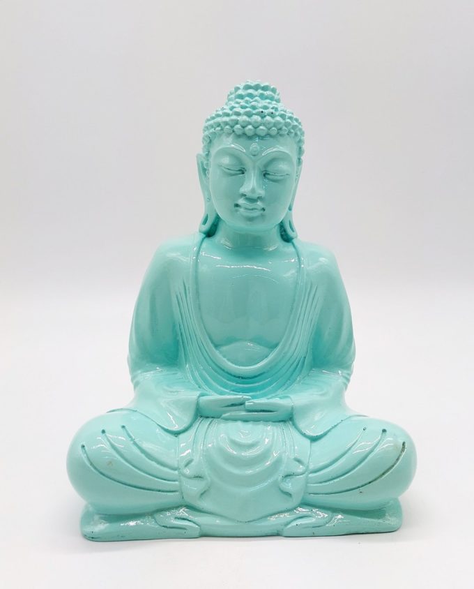 Buddha Resin height 20cm turquoise