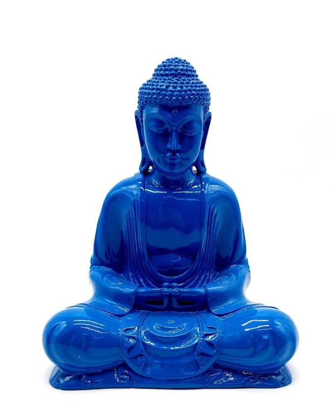 Buddha Resin height 30cm blue