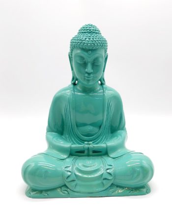 Buddha Resin height 30cm turquoise