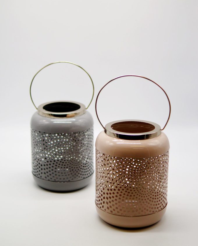 Lanterns Metal Pastel Color Height 19.50 cm