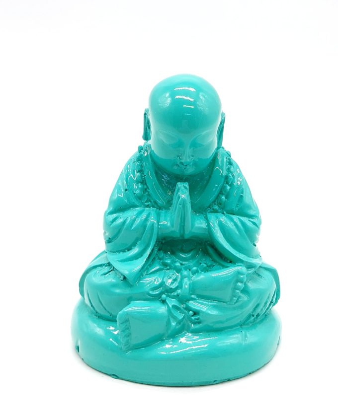 Monk Resin Height 10 cm turquoise