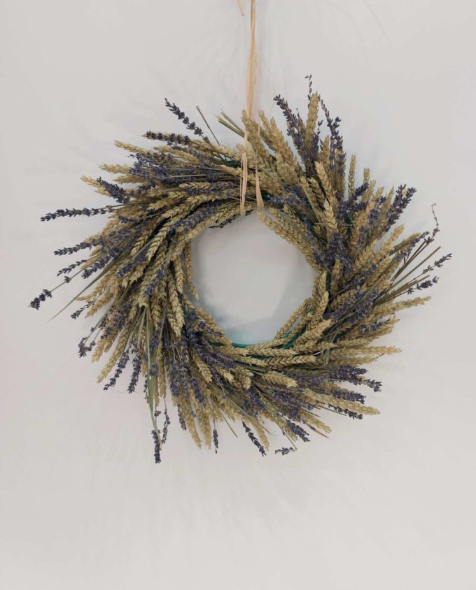 Wreath Dried Lavender & Wheat Diameter 45 cm
