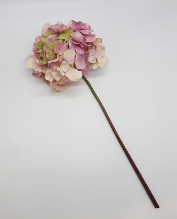 Ορτανσία ροζ υφασμάτινη ύψος 65 cm