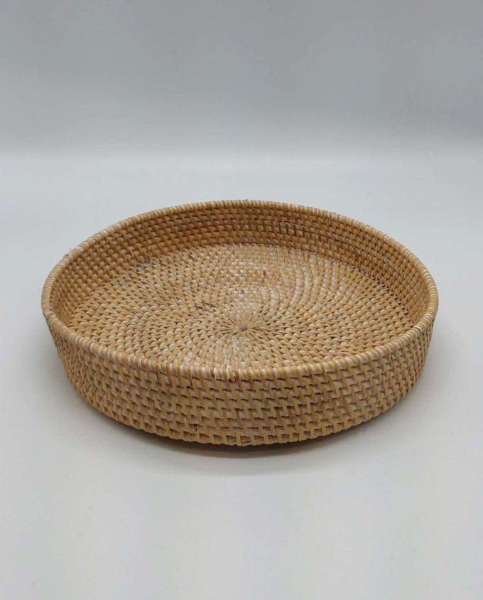 Platter Rattan White Wash Diameter 30 cm