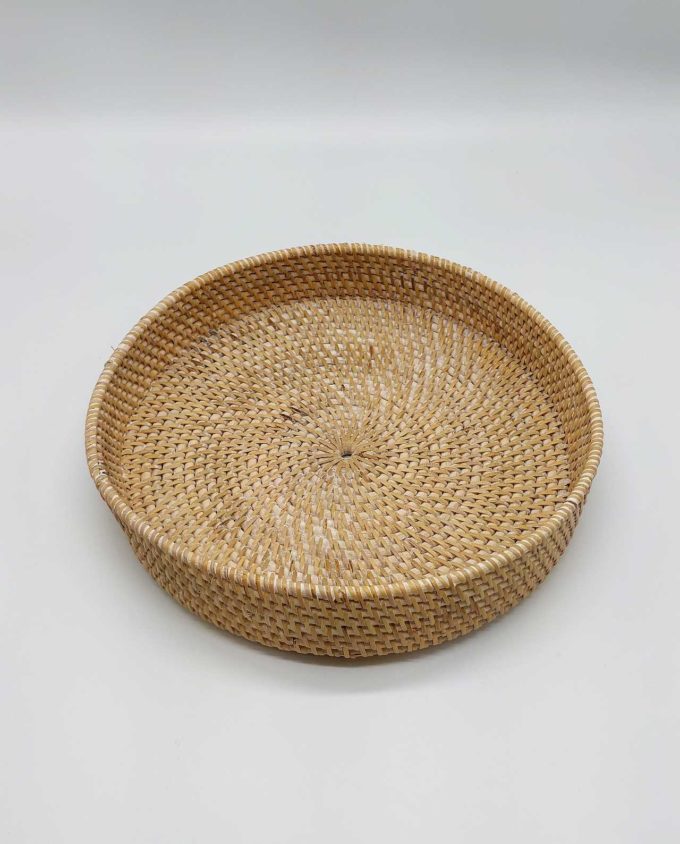 Platter Rattan White Wash Diameter 30 cm