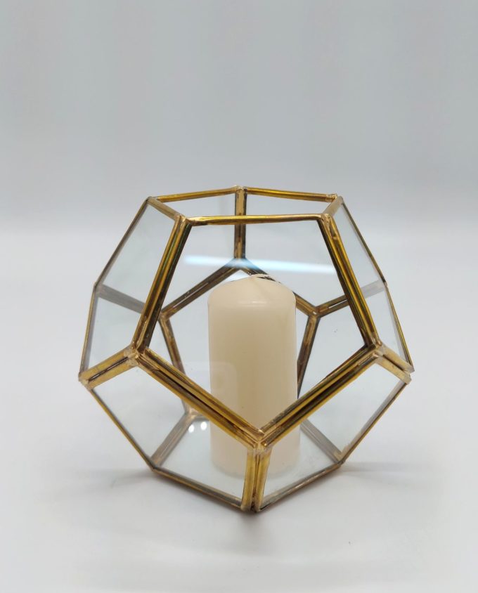 Lantern "Disco" Copper Handmade Diameter 12 cm