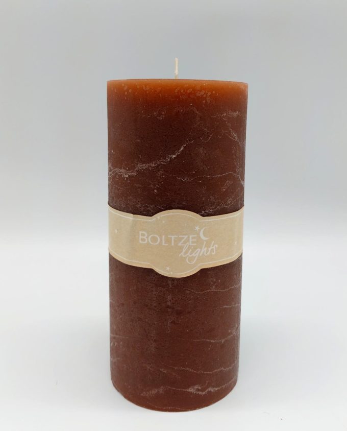 Candle Brown Pillar Height 20 cm Diameter 9 cm