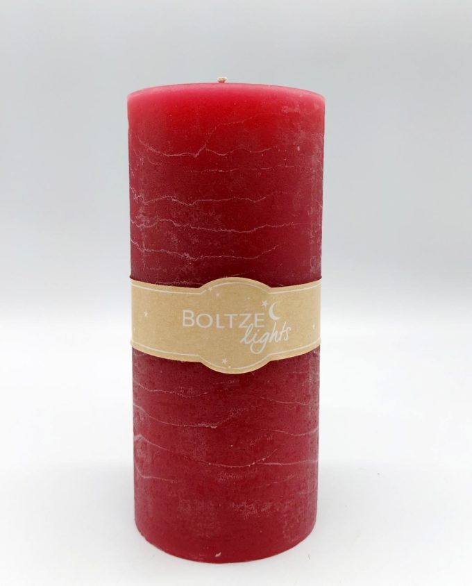 Candle Pillar Light Bordeaux Height 20 cm Diameter 9 cm