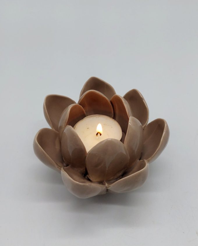 Votive Flower Ceramic Sand
