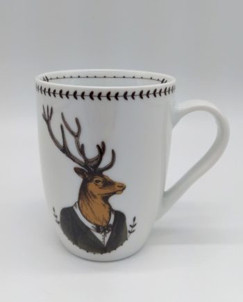 A special mug to enjoy your hot beverage. Made of fine porcelain with a special design of a posh reindeer