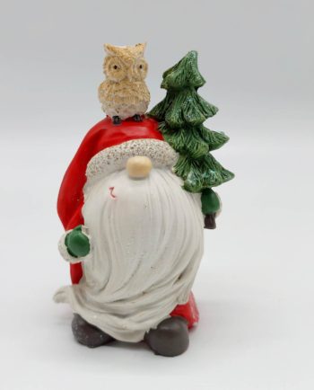 Decorate your space with a festive mood with this bearded hipster Santa Claus with owl
