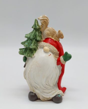 Decorate your space with a festive mood with this bearded hipster Santa Claus with squirrel