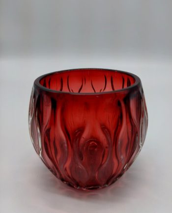 Tealight Glass Bordeaux Height 9 cm
