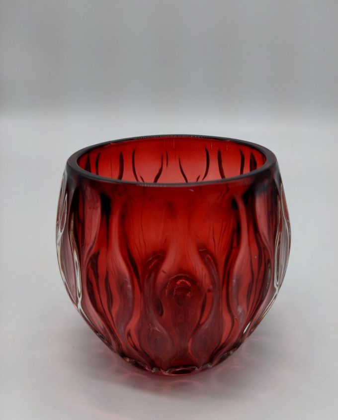 Tealight Glass Bordeaux Height 9 cm