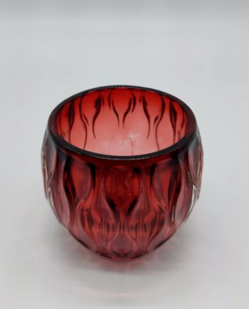 Tealight Glass Bordeaux Height 9 cm