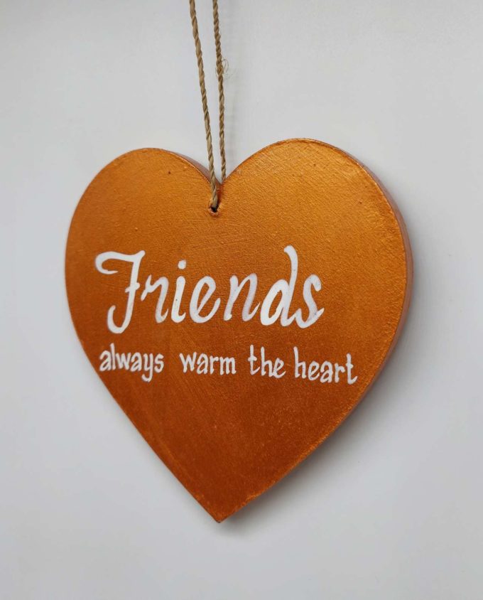 Wooden Heart Friendship Copper