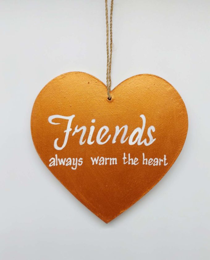 Wooden Heart Friendship Copper