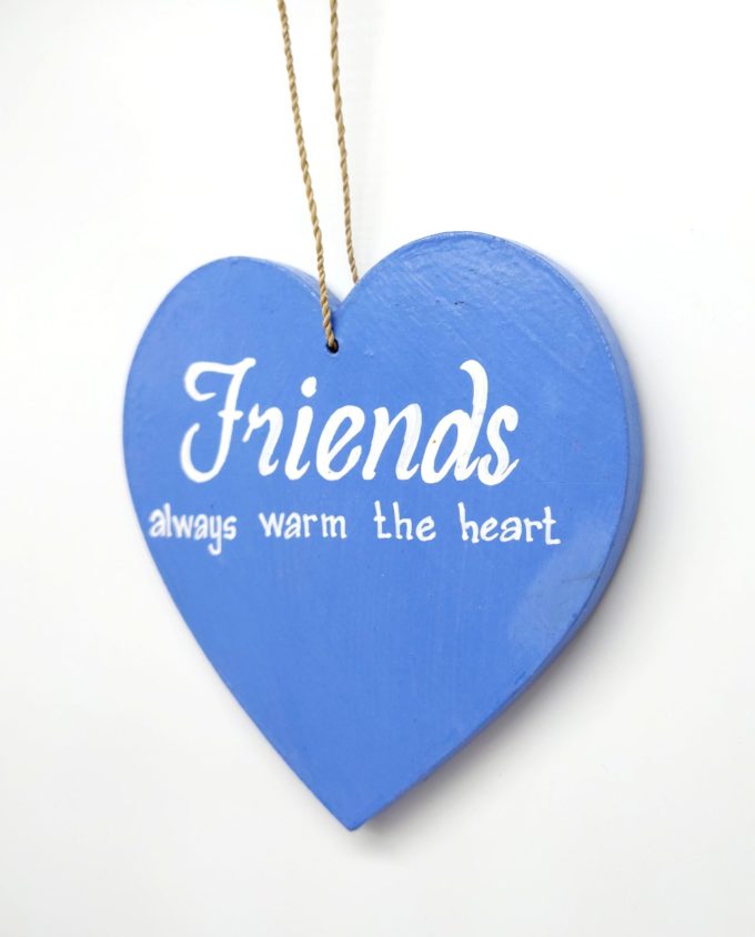Wooden Heart Friendship Indigo