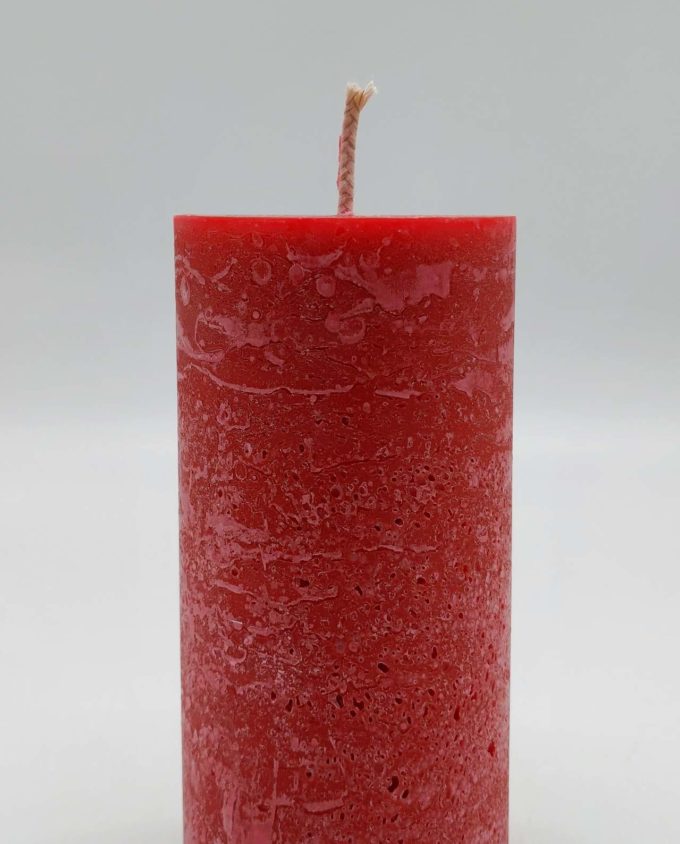 Candle Red Pillar Height 14 cm Diameter 7 cm
