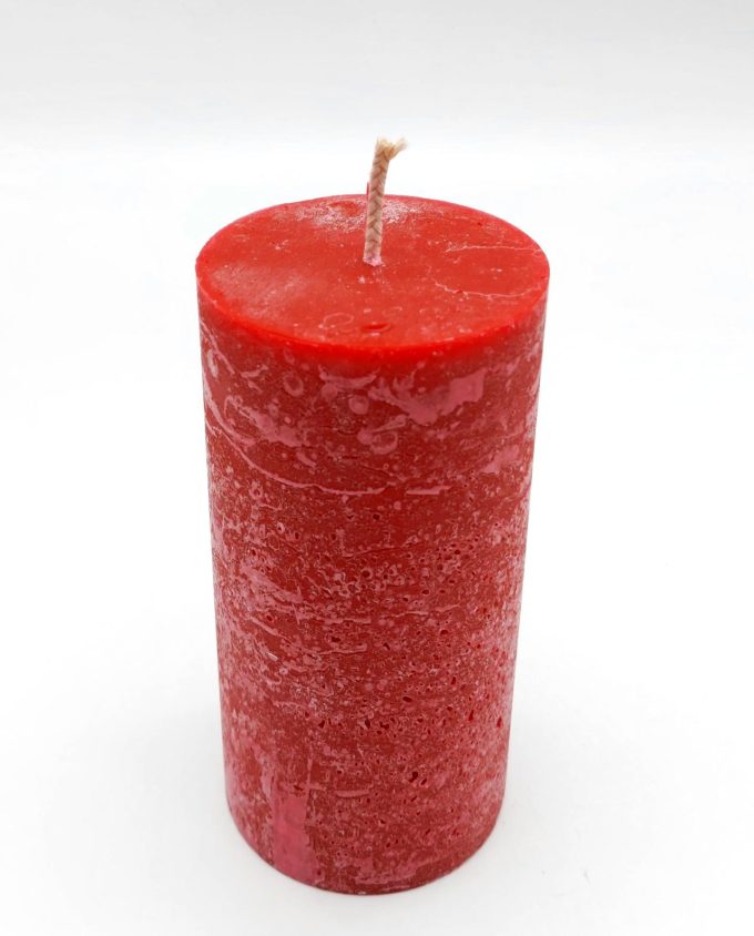Candle Red Pillar Height 14 cm  Diameter 7 cm