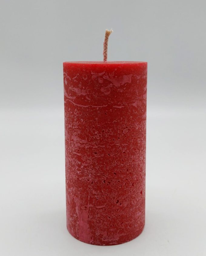 Candle Red Pillar Height 14 cm  Diameter 7 cm