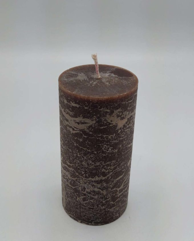 Candle Brown Pillar Aromatic Height 14 cm Diameter 7 cm