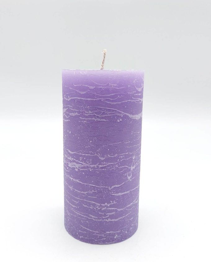 Candle Lilac Pillar Aromatic Height 14 cm Diameter 7 cm