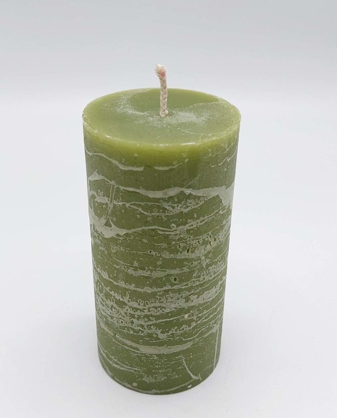 Candle Olive Pillar Aromatic Height 14 cm Diameter 7 cm