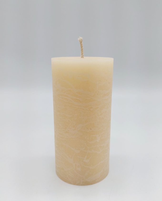 Candle Beige Pillar Aromatic Height 14 cm Diameter 7 cm