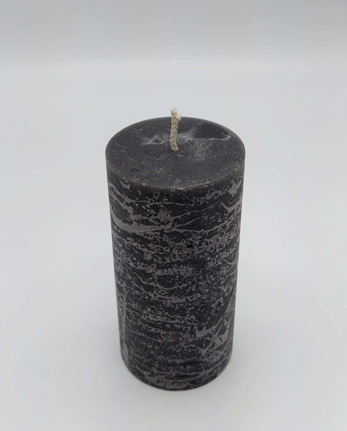 Candle Black Pillar Aromatic Height 14 cm Diameter 7 cm