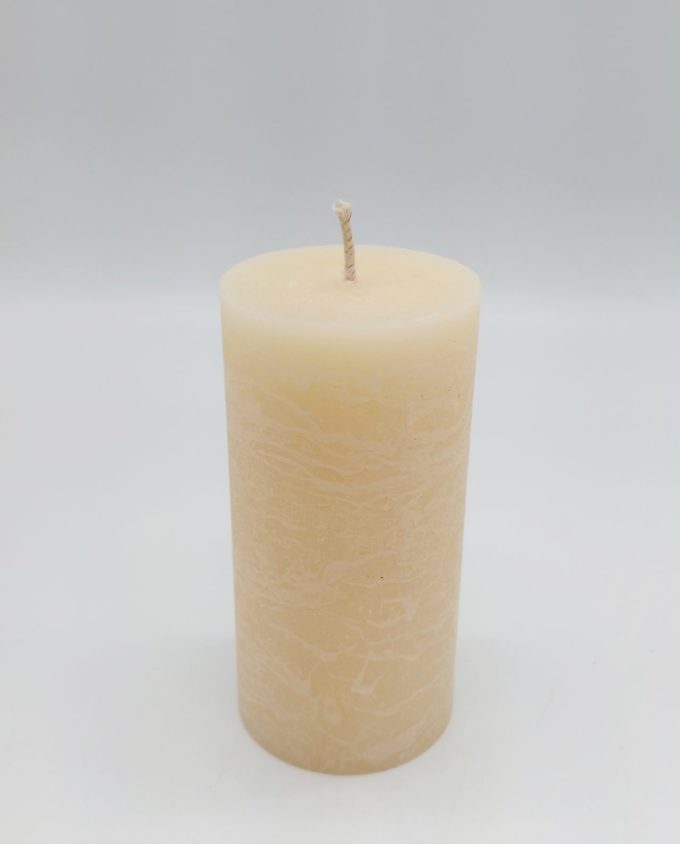 Candle Beige Pillar Aromatic Height 14 cm  Diameter 7 cm