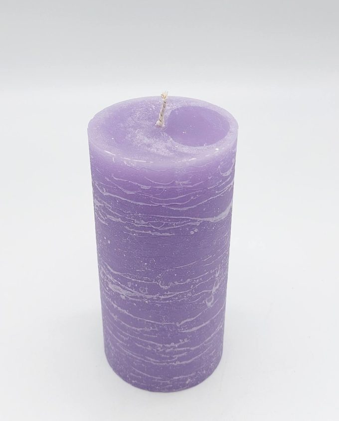 Candle Lilac Pillar Aromatic Height 14 cm Diameter 7 cm