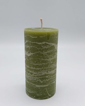 Candle Olive Pillar Aromatic Height 14 cm Diameter 7 cm