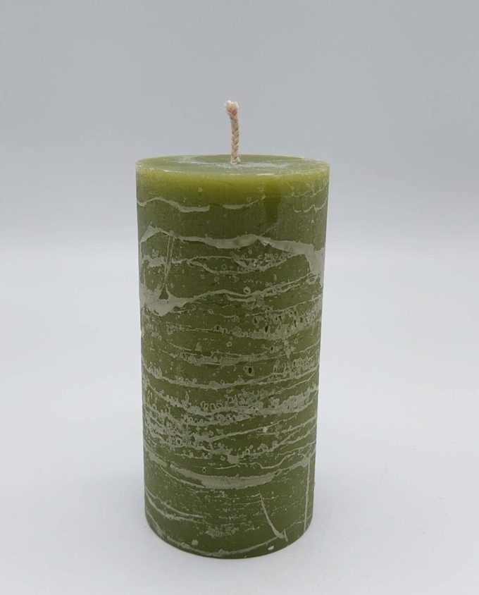 Candle Olive Pillar Aromatic Height 14 cm Diameter 7 cm