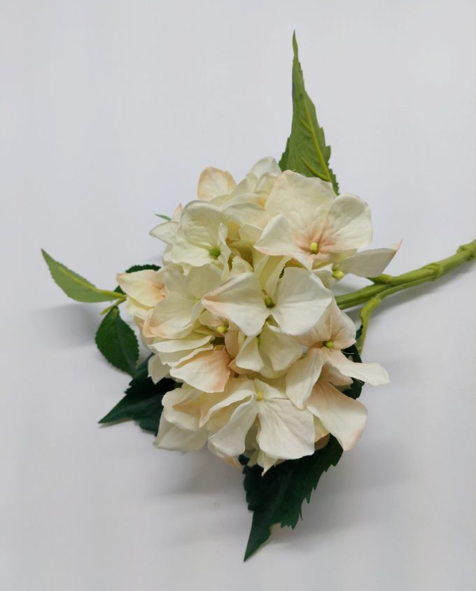 Hydrangea Beige Fabric Height 38 cm