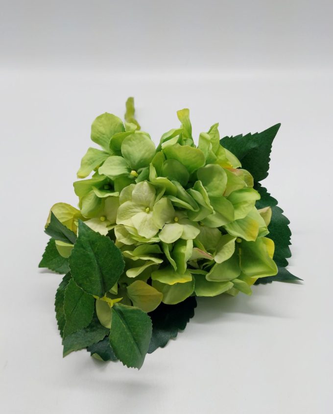 Hydrangea Green Fabric Height 38 cm