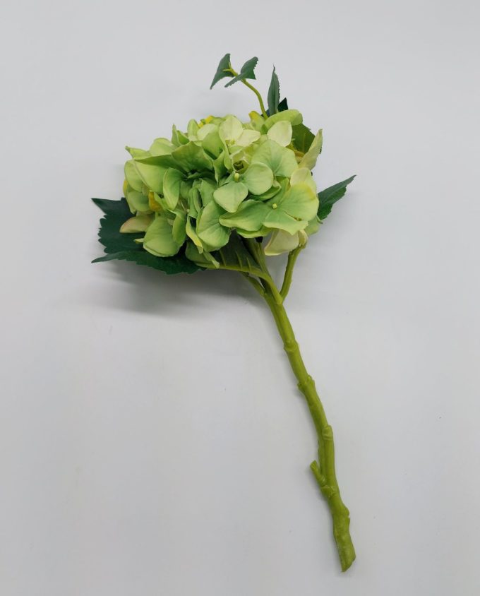 Hydrangea Green Fabric Height 38 cm