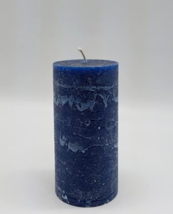 Candle Blue Pillar Aromatic Height 14 cm Diameter 7 cm