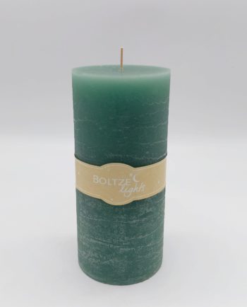 Candle Green Pillar Height 20 cm Diameter 9 cm