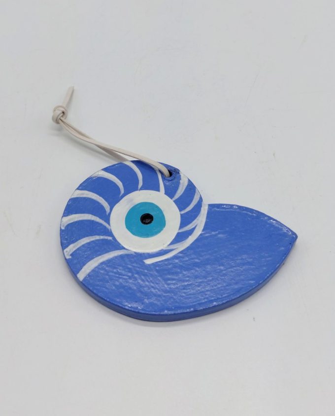 Seashell Evil Eye Wooden Handmade 10.5 cm x 8 cm