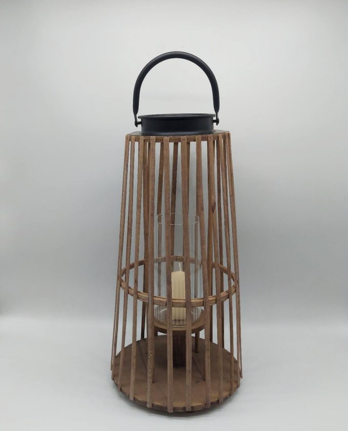 Lantern Wooden Height 51 cm Diameter 25 cm
