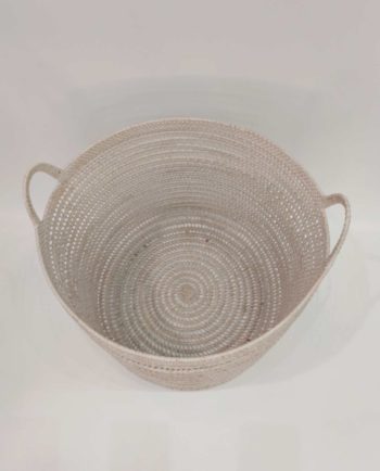 Basket Rattan White Height 38 cm