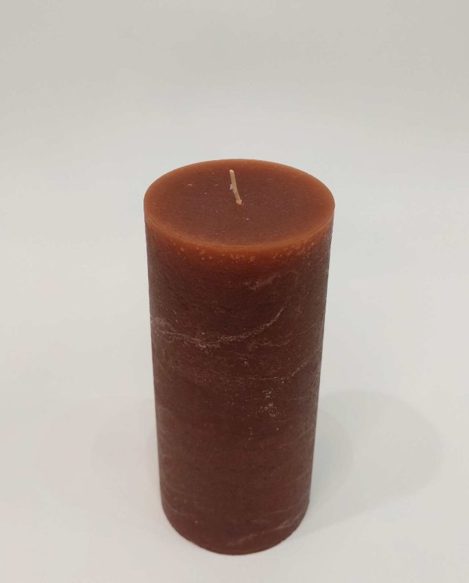 Candle Brown Pillar Height 20 cm Diameter 9 cm