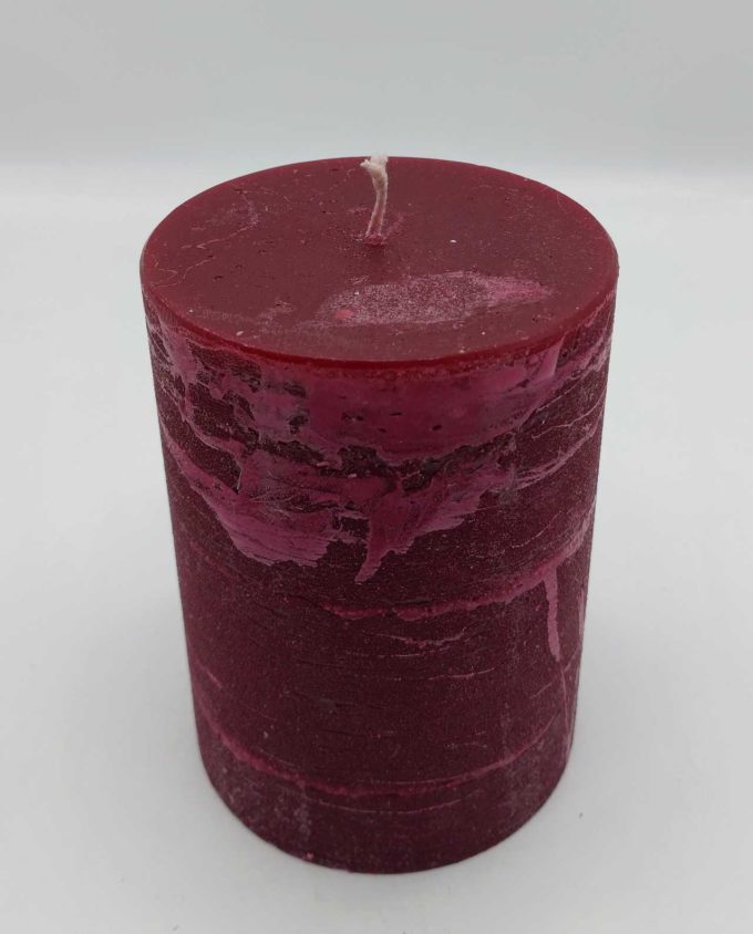 Candle Bordeaux Pillar Aromatic Height 14 cm Diameter 10 cm