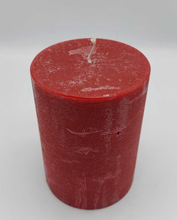 Candle Red Pillar Aromatic Height 14 cm Diameter 10 cm