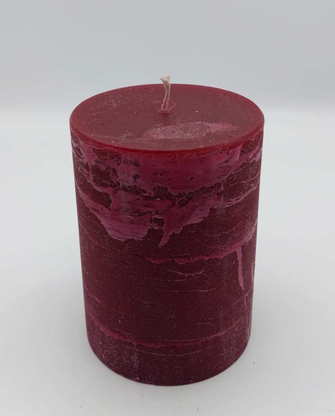 Candle Bordeaux Pillar Aromatic Height 14 cm Diameter 10 cm