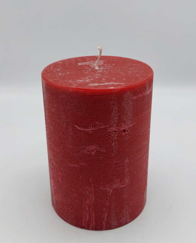 Candle Red Pillar Aromatic Height 14 cm Diameter 10 cm