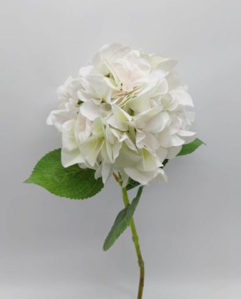 Hydrangea Fabric Artificial White Height 65 cm