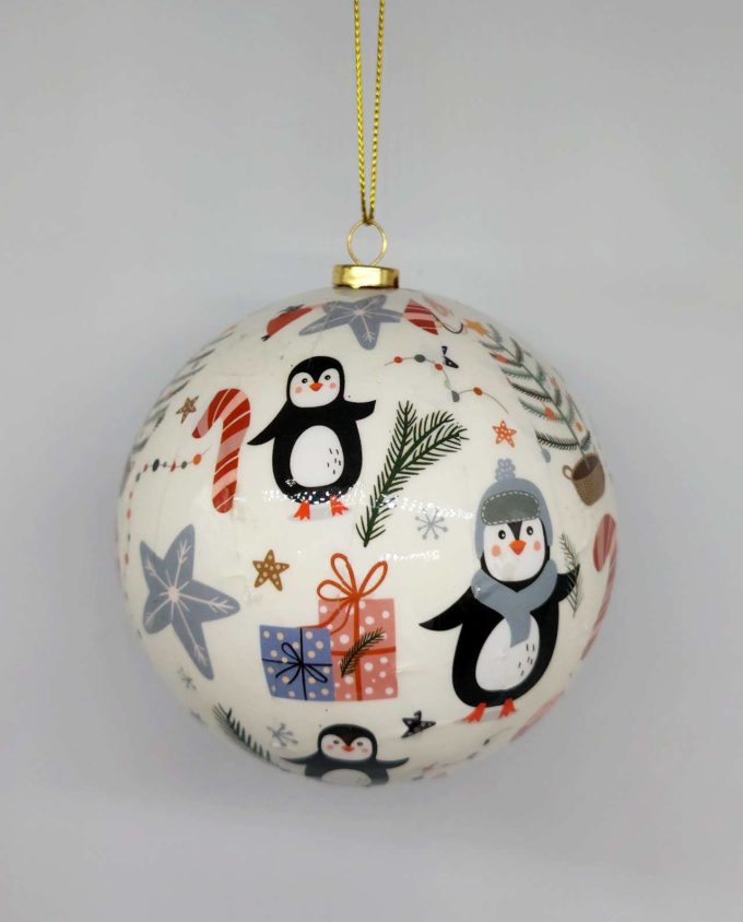 Christmas Ball Penguin Diameter 10 cm