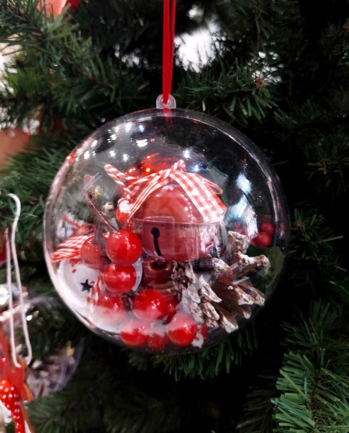 Ornament clear ball 12 cm